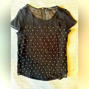 Top Shop Maternity (or not) Gold Flower Detailed Tee